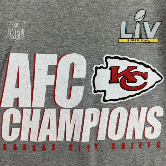 NWT Men's Kansas City Chiefs AFC Champions LIV Super Bowl T-shirt - Picture 2 of 5